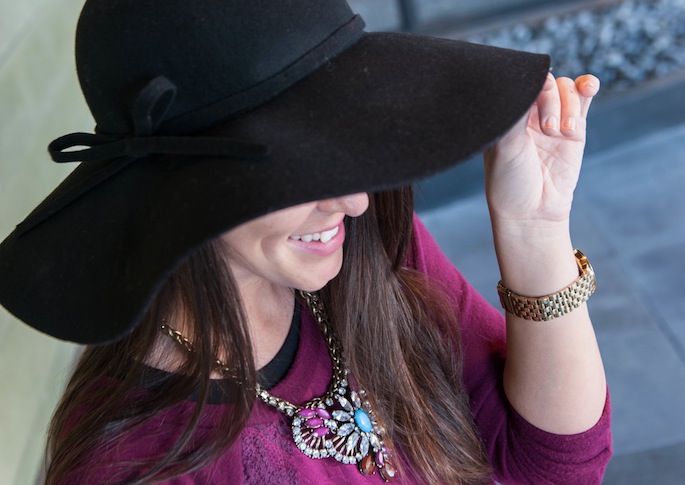Black Floppy Hats for winter 2014
