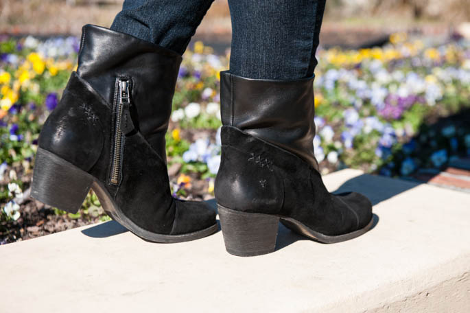 Trask black ankle boots