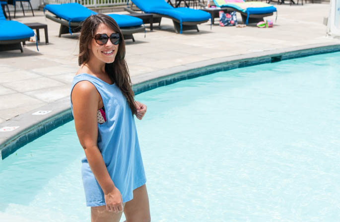Southern Shirt Company Pocket Tank makes the perfect swimsuit coverup!